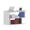 Swivel white corner desk for home office 2 shelves Volta WH Buy