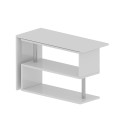 Swivel white corner desk for home office 2 shelves Volta WH 
