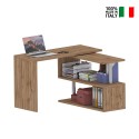 Design office desk swivel corner wooden desk 2 shelves Volta WD On Sale