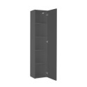 Modern black entrance wardrobe column cabinet with 5 compartments Note Wardrobe Sale