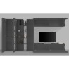 Modern grey TV cabinet 2 wall cabinets Note Wide Discounts