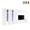 White wall-mounted TV cabinet 3 cabinets Joy Trio On Sale