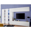 White wall-mounted TV cabinet 3 cabinets Joy Trio Catalog
