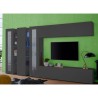 Wall-mounted living room TV cabinet 2 display cabinets black Note Mir Catalog