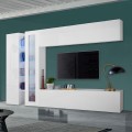 White living room TV cabinet wall unit Joy Duet Promotion