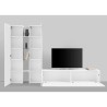 Low TV cabinet white wall unit 4 shelves 2 cupboards Sage WH Discounts