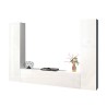 Suspended modern white TV cabinet 2 cupboards Vibe WH Offers