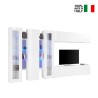 Joy Mir Wall Unit with 2 Display Cabinets, TV Stand, Floating Cabinet, and Wardrobe On Sale