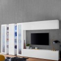 Joy Mir Wall Unit with 2 Display Cabinets, TV Stand, Floating Cabinet, and Wardrobe Promotion