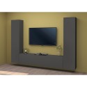 Vibe RT modern grey TV cabinet hanging wall system 2 cupboards Sale