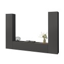 Vibe RT modern grey TV cabinet hanging wall system 2 cupboards Offers