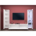 Suspended white TV cabinet wall unit showcase and cabinet Peris WH Catalog