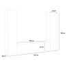 Suspended white TV cabinet wall unit showcase and cabinet Peris WH Bulk Discounts