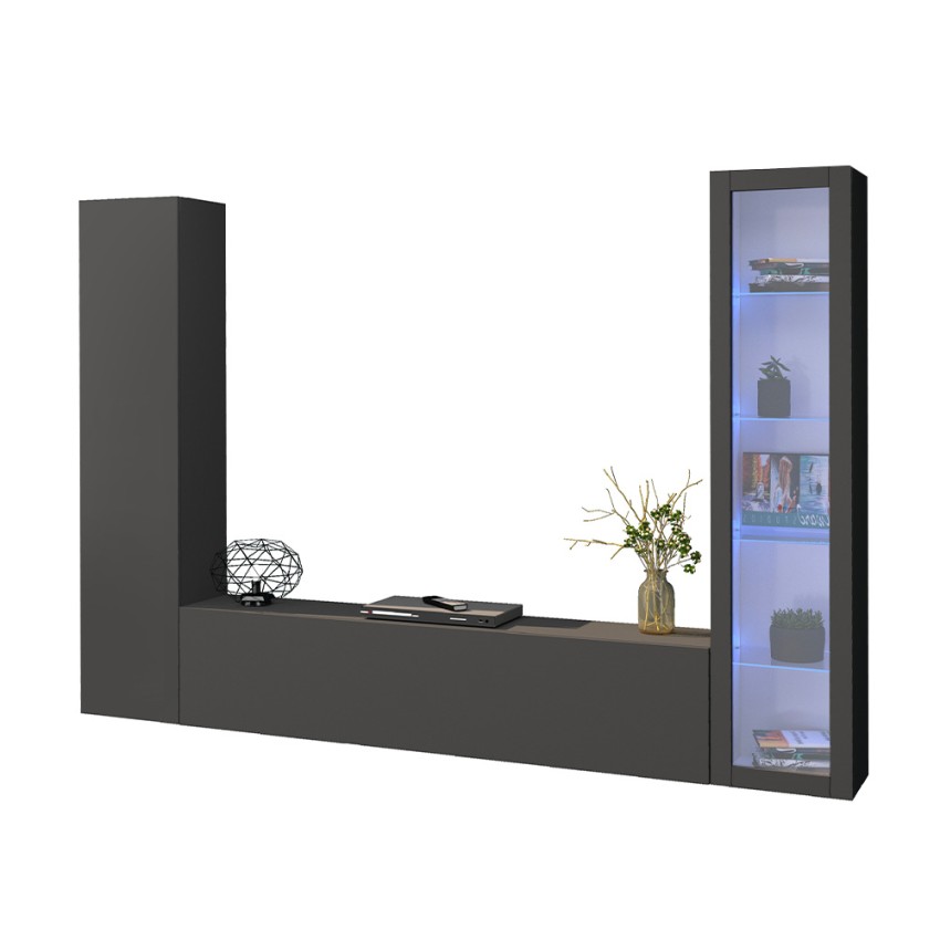 Flat screen tv wall on sale cabinet with doors