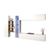 Suspended white TV cabinet bookcase wall unit Loane WH Offers