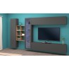 Loane RT modern suspended TV cabinet bookcase wall unit Sale