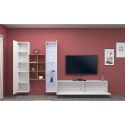 Living room TV cabinet white wooden bookcase Rold WH Catalog
