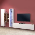 Living room TV cabinet white wooden bookcase Rold WH Promotion