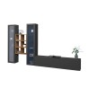 Modern wall-mounted TV cabinet wood bookcase 2 display cabinets Yves RT Offers