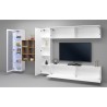 White wall-mounted TV cabinet bookcase Femir WH Discounts