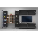Suspended wall-mounted TV wall display cabinet modern bookcase Femir RT Sale