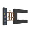 Suspended wall-mounted TV wall display cabinet modern bookcase Femir RT Offers