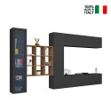Suspended wall-mounted TV wall display cabinet modern bookcase Femir RT On Sale