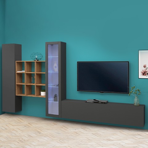 Modern design TV wall cabinet wooden bookcase Ranil RT Promotion