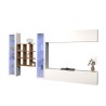 TV wall unit white 2 display cabinets 9 shelves Eron WH Offers