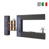 Modern wall-mounted TV cabinet bookcase 2 display cabinets Eron RT On Sale