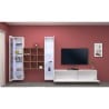 White TV cabinet wooden bookcase 2 display cabinets Onir WH Catalog