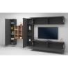 Modern design wall-mounted TV wall unit 2 cabinets bookcase Ferd RT Sale