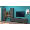 Modern suspended wall system TV cabinet bookcase 2 cabinets Talka RT Catalog