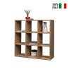 Modern wall-mounted bookcase 9 wooden shelves 90x90x25cm Roderik L On Sale