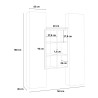 Kesia RT hanging wall system grey wooden bookcase 2 display cabinets Catalog