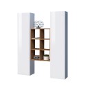 Suspended white wall system 2 cupboards 6 shelves Gemy WH Offers