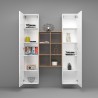 Suspended white wall system 2 cupboards 6 shelves Gemy WH Sale