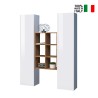 Suspended white wall system 2 cupboards 6 shelves Gemy WH On Sale