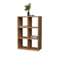 Modern wall-mounted bookcase wood 6 shelves 60x90x25cm Roderik M Offers