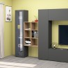 Modern wall-mounted bookcase wood 6 shelves 60x90x25cm Roderik M Discounts