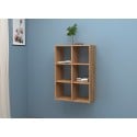 Modern wall-mounted bookcase wood 6 shelves 60x90x25cm Roderik M Sale