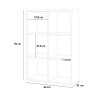 Modern wall-mounted bookcase wood 6 shelves 60x90x25cm Roderik M Catalog