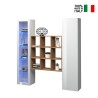 Tilla WH white living room display cabinet bookcase wall unit On Sale