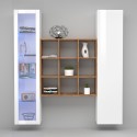 Tilla WH white living room display cabinet bookcase wall unit Sale