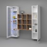 Tilla WH white living room display cabinet bookcase wall unit Discounts