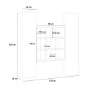 Tilla WH white living room display cabinet bookcase wall unit Catalog
