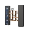 Tilla RT modern black showcase bookcase suspended wall unit Offers