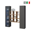 Tilla RT modern black showcase bookcase suspended wall unit On Sale