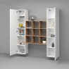 Suspended white storage wall 2 cupboards 9 shelves Pella WH Sale