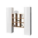 Suspended white storage wall 2 cupboards 9 shelves Pella WH Offers